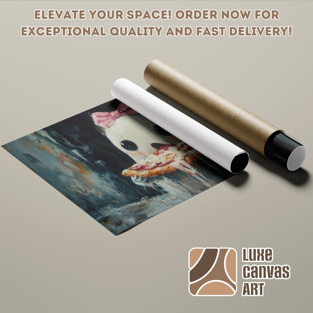 Abstract art poster roll with dark blue, pink, and neutral tones. Elevate your space with this unique Poster!