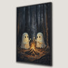 Whimsical Ghosts Roasting Marshmallows Canvas Print