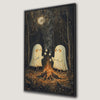 Whimsical Ghosts Toasting Marshmallows Canvas Print