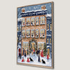 Whimsical Holiday Festive Cityscape Canvas Print Art