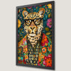 Whimsical Leopard Art Poster - Colorful Animal Portrait for Home Decor