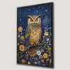 Whimsical Owl Starry Night Canvas Print for Nursery Decor