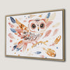 Whimsical Owl Watercolor Canvas Print for Nursery Decor
