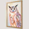 Whimsical Pink Owl Art Poster for Bohemian Wildlife Decor