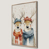 Whimsical Reindeers Canvas Print for Festive Holiday Decor