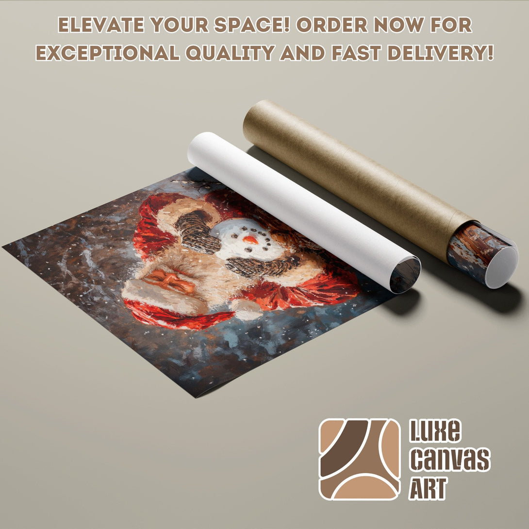 Poster Roll featuring Santa Claus art in a painterly style with a warm color palette. Order now!
