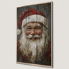 Whimsical Santa Claus Portrait Canvas Print Farmhouse Decor