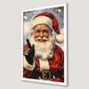 Whimsical Santa Portrait Art Poster - Festive Holiday Decor