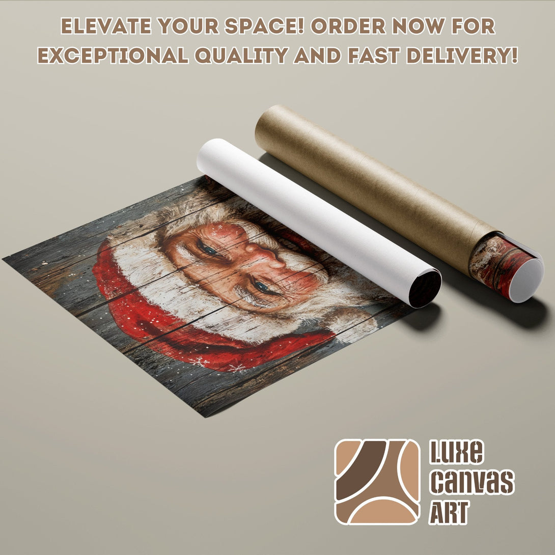Santa Claus Poster Roll with rustic style and warm color palette. Order now!