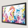 Whimsical Seahorse Art Poster for Nautical Nursery Decor