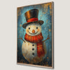 Whimsical Snowman Festive Canvas Print Wall Art