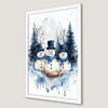 Whimsical Snowmen Art Poster for Winter Holiday Cheer