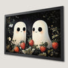Whimsical Strawberry Garden Halloween Art Poster