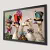 Whimsical Victorian Geese Art Poster - Charming Animal Decor