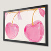 Whimsical Watercolor Cherries Art Poster for Nursery Decor
