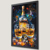 Whiskey Bottle Abstract Art Poster | Modern Home Decor