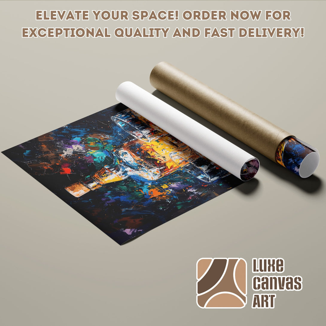 Abstract art Poster Roll with vibrant colors. Elevate your space with this unique, high-quality wall art. Order now!