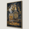 Whiskey Bottle and Glass Canvas Print for Bar Decor