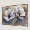White and Purple Floral Painting Canvas Print Decor
