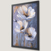 White and Purple Wildflowers Art Poster - Rustic Floral Decor