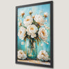 White Peony Bouquet Art Poster - Elegant Floral Wall Decor