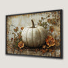 White Pumpkin Autumn Harvest Canvas Print Wall Art