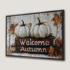 White Pumpkin Canvas Print: Cozy Autumn Farmhouse Wall Art