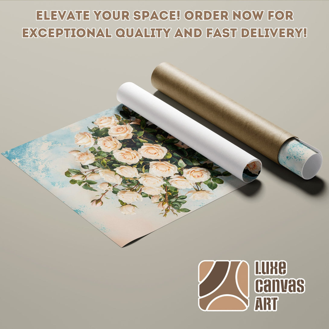 Poster Roll featuring floral art in soft pastel colors. Elevate your space!