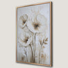 White Wildflowers Botanical Painting Canvas Print