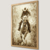Wild West Cowgirl Art Poster - Sepia Equestrian Print