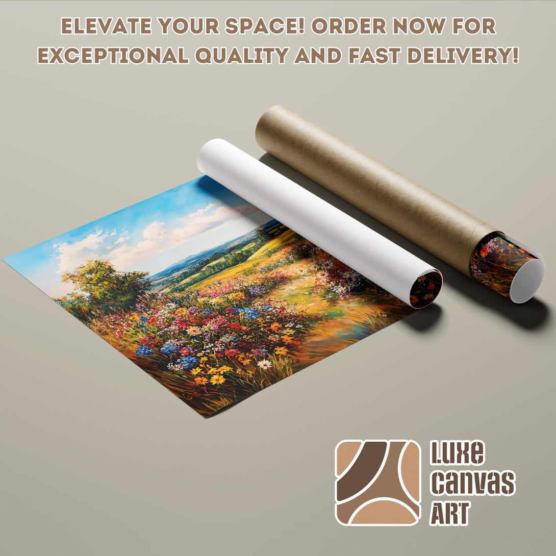 Poster Roll featuring a vibrant landscape painting with a colorful palette. Order your art today!