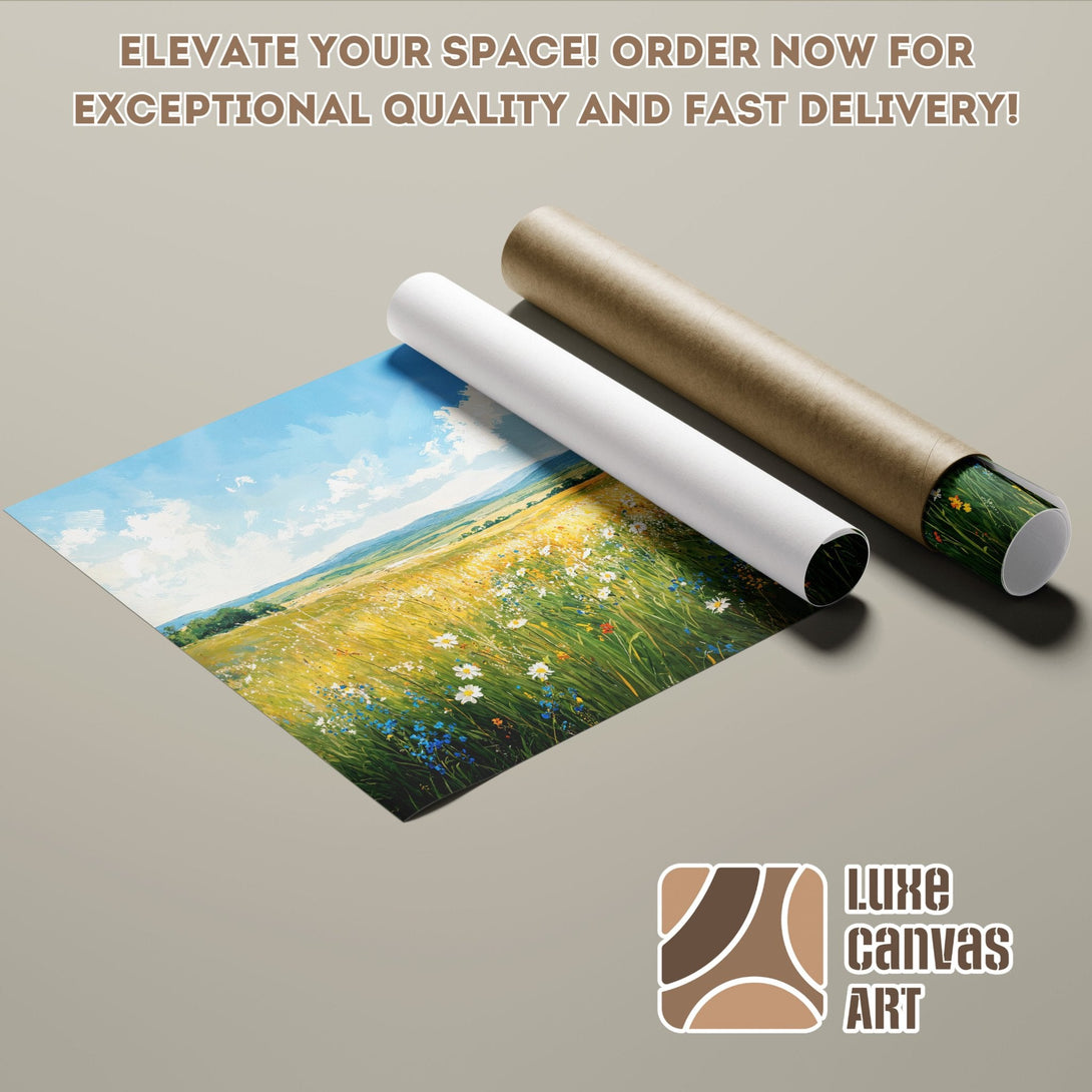 Poster Roll featuring a vibrant landscape painting, with a natural color palette. Order yours today!