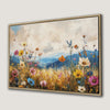 Wildflower Meadows Colorful Canvas Print, Rustic Country Art