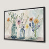 Wildflowers in Jars Delicate Flowers Canvas Print