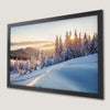 Winter Carpathian Spruce Art Poster - Snowy Mountain Decor