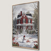 Winter Christmas Scene Snowy Landscape Canvas Print