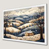 Winter Cottages Art Poster - Festive Holiday Wall Decor
