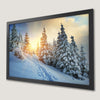 Winter Forest and Carpathian Mountains Art Poster for Home