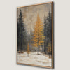 Winter Forest Canvas Print with Black and Orange Trees