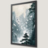 Winter Forest Cranes Art Poster - Serene Japanese Wall Decor