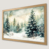 Winter Forest Scene Art Poster - Snowy Landscape Decor