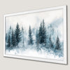 Winter Forest Serenity Art Poster - Snowy Evergreen Landscape