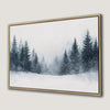 Winter Forest with Pine Trees Canvas Print Art