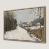 Winter Landscape Countryside Houses Canvas Print Art