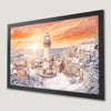 Winter Lighthouse Art Poster - Coastal Scene for Your Wall