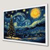 Winter Night Sky Art Poster - Festive Christmas Decor