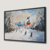 Winter Ski Resort Lift Canvas Print for Cozy Home