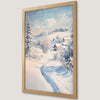 Winter Snowy Landscape Art Poster for Home Decor