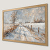 Winter Snowy Road Art Poster - Rustic Landscape Wall Decor