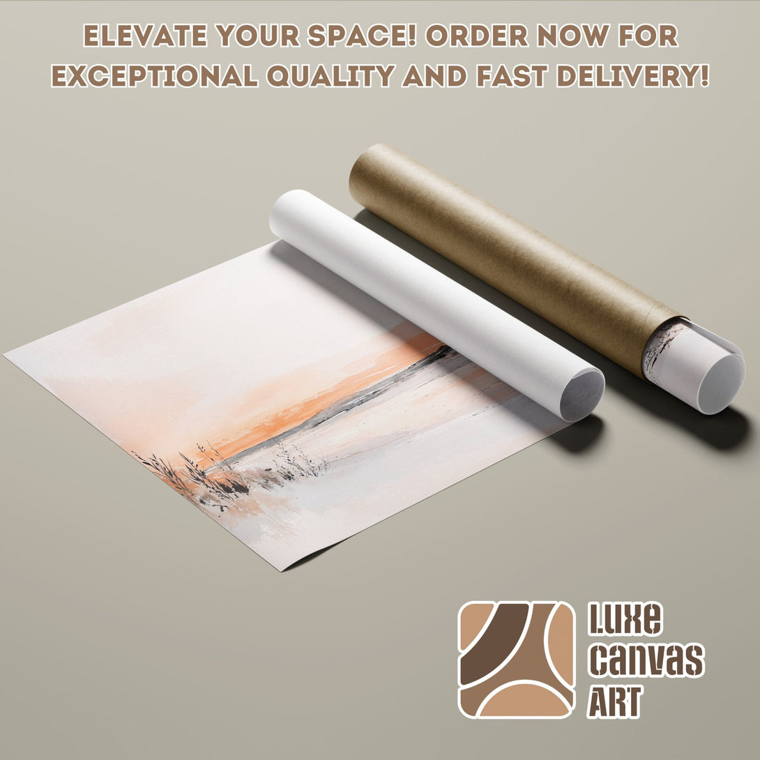 Abstract landscape Poster Roll art in neutral tones, ready to elevate your space.